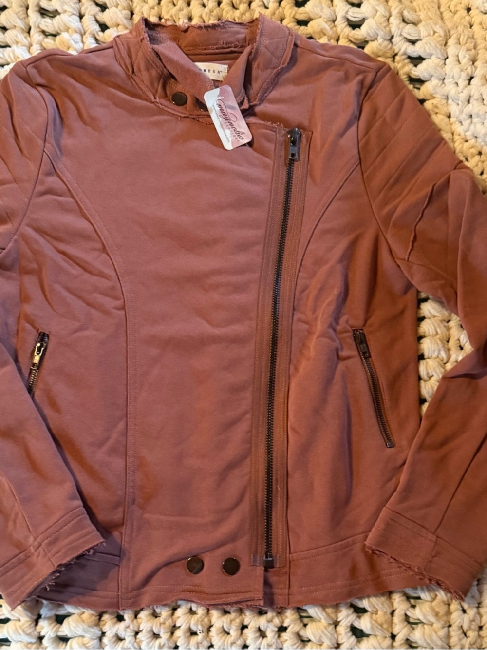 Women’s Mauve Moto Jacket sweatshirt